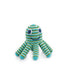 Octopus soft plush toy with squeaker, green octopus design with soft tentacles, sold by stitch + tail