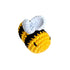 Bumblebee soft plush toy with squeaker, yellow and black stripes, available from stitch + tail