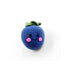 Blueberry soft plush toy with squeaker, round blue fruit design with leafy top, sold by stitch + tail