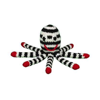 Octopus soft plush toy with squeaker, ocean creature design with soft tentacles, sold by stitch + tail